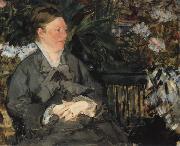 Edouard Manet Mme Manet im Gewachshaus France oil painting artist